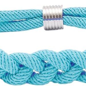 Braided Rope Bracelet Nylon Stainless Steel Adjustable Men Women Jewelry